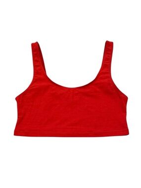 Vintage Y2K LA Apparel Red Cotton Spandex Crop Tank